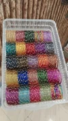 Glossy Glass Stone Combo Set Bangles Best Wholesale Shop In Surat